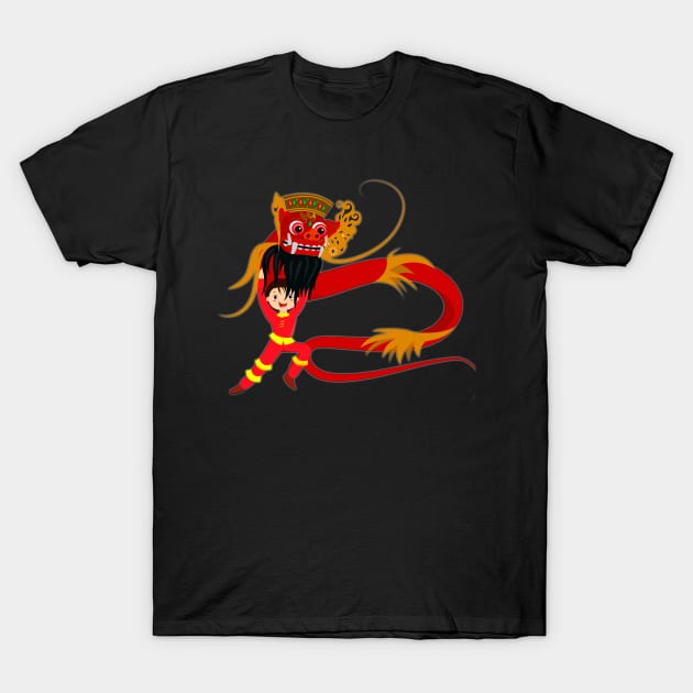 Lion dance T-Shirt by King Tiger